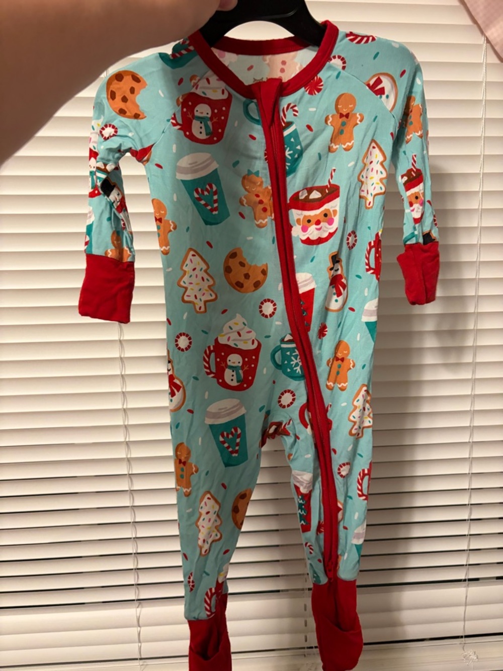Little Sleepies peppermint mocha zippy footie pajamas 3-6months
